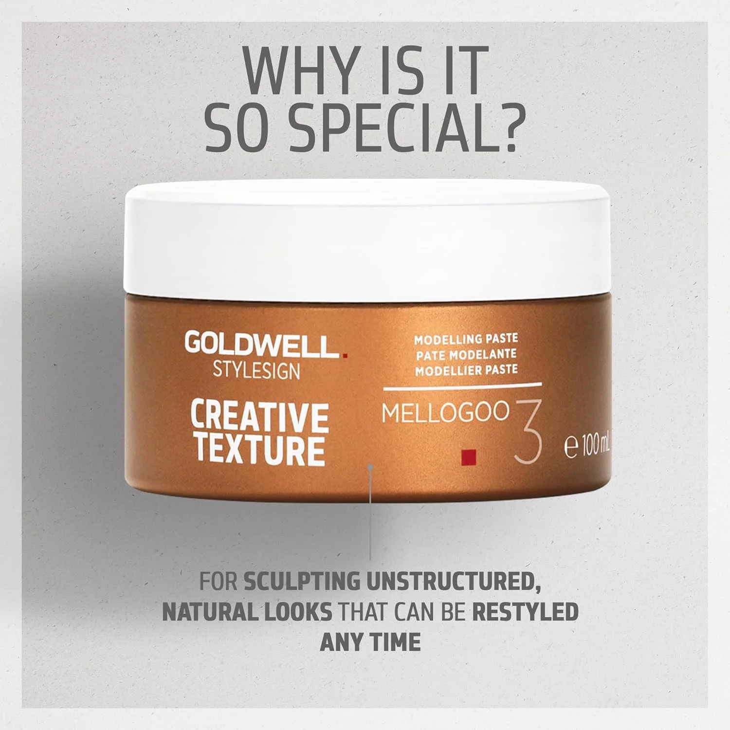 خمیر حالت دهنده مو گلدول StyleSign Creative Texture Mellogoo 3 برای بافت انعطاف پذیر 100 میلی لیتر خمیر حالت دهنده مو گلدول StyleSign Creative Texture Mellogoo 3 برای بافت انعطاف پذیر 100 میلی لیتر