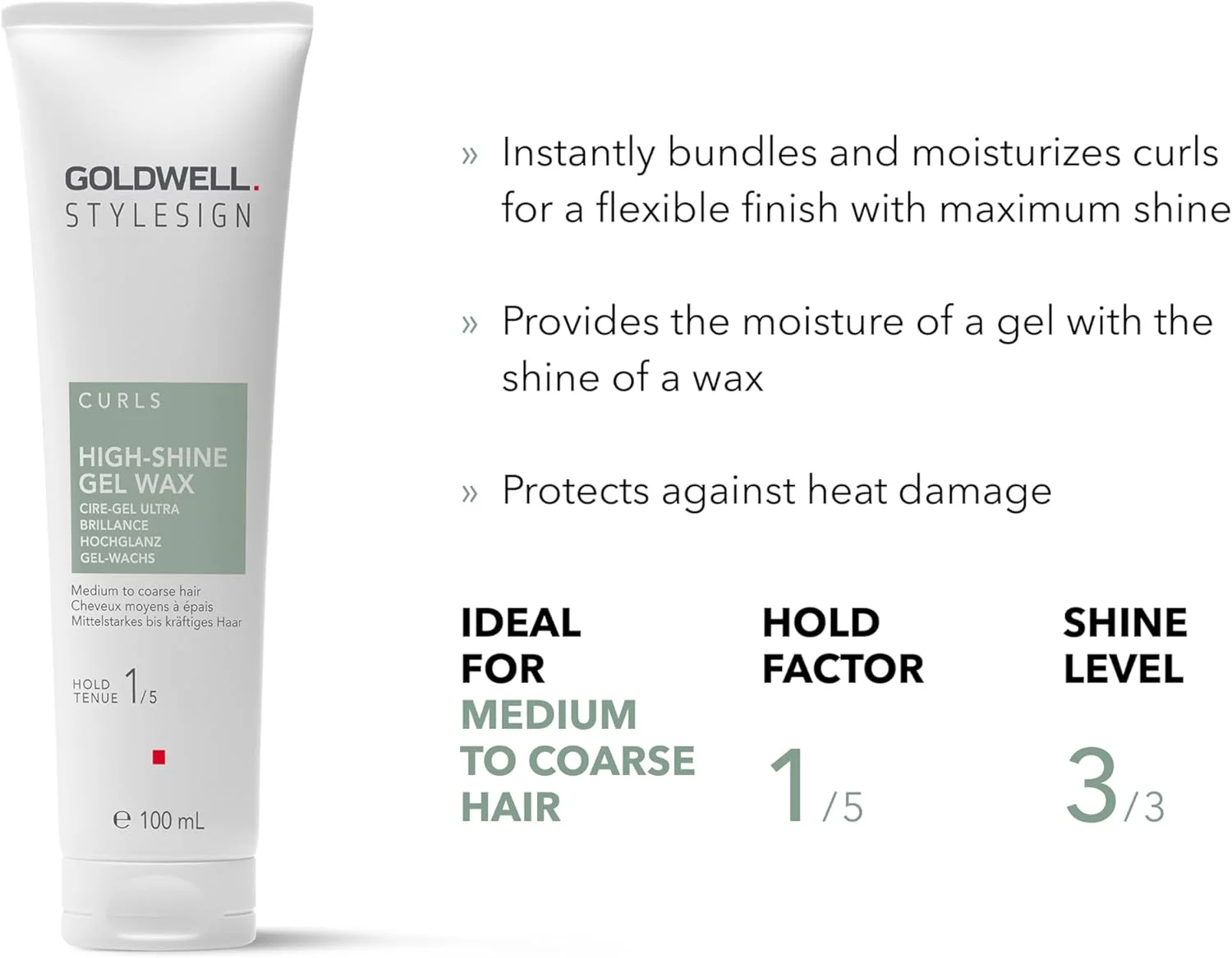 ژل واکس براق کننده مو گلدول Stylesign Curls مناسب برای موهای متوسط تا قوی، 100 میلی لیتر ژل واکس براق کننده مو گلدول Stylesign Curls مناسب برای موهای متوسط تا قوی، 100 میلی لیتر