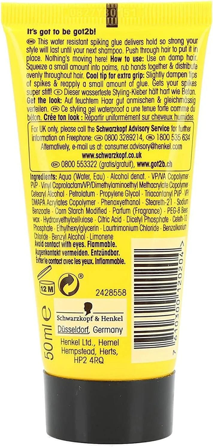 چسب حالت دهنده مو گات تو بی شوارتسکف مدل Glued Styling Spiking حجم 50 میلی لیتر