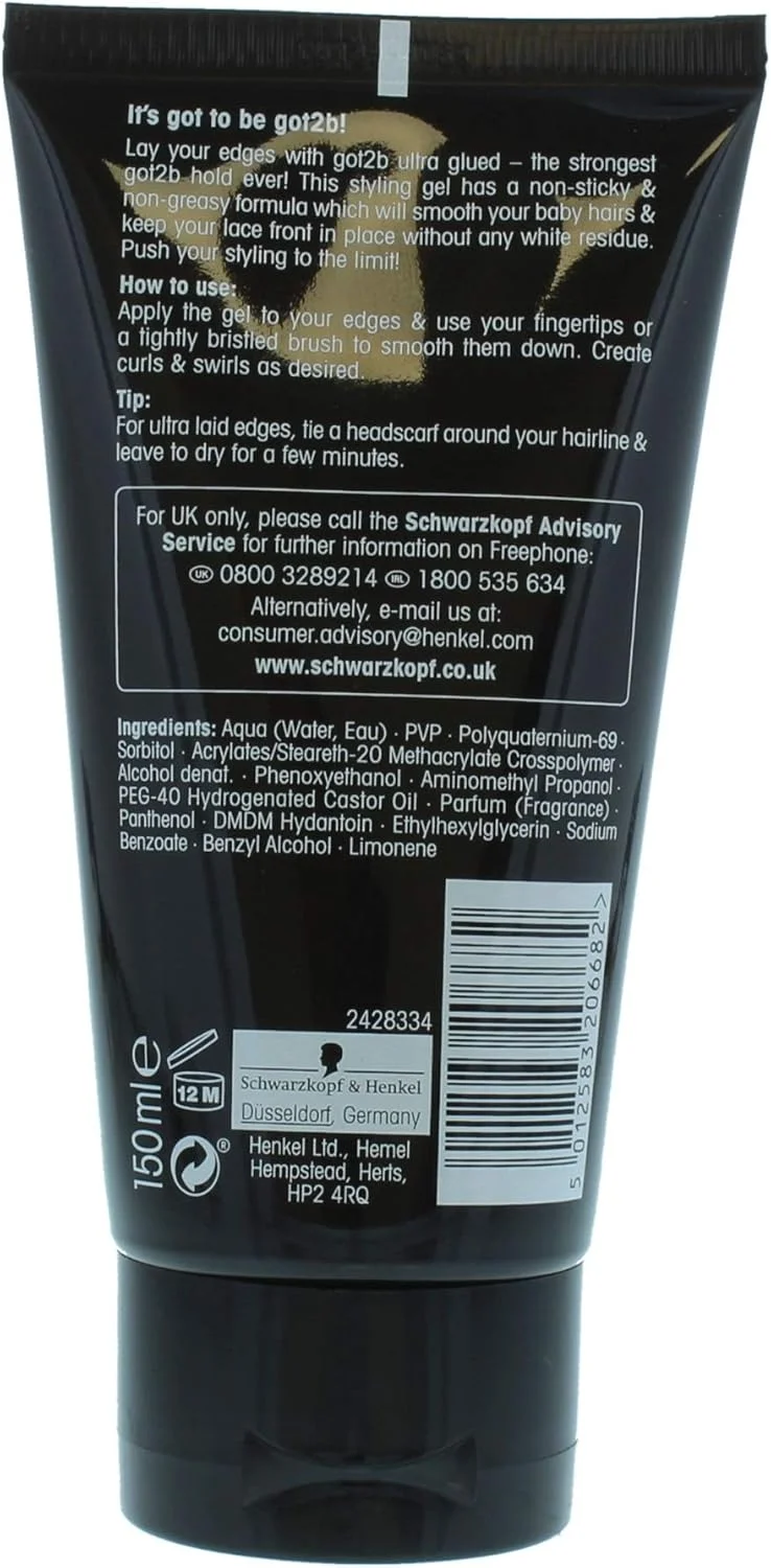 ژل حالت دهنده مو گات تو بی شوارتسکف مدل Ultra Glued مخصوص لبه مو، 150 میلی لیتر