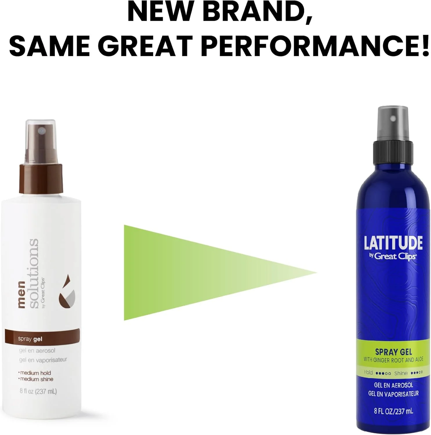 ژل موی اسپری GREAT CLIPS LATITUDE | ژل مو برای آقایان | حالت دهی متوسط + درخشش متوسط | 236 میلی لیتر