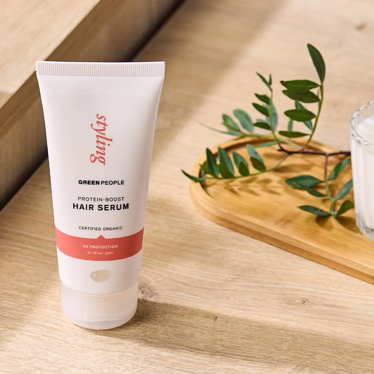 سرم تقویت کننده پروتئین مو گرین پیپل - برای حجم و حالت دهی ملایم - بدون سیلیکون و SLS - طبیعی، ارگانیک و وگان، 100 میلی لیتر