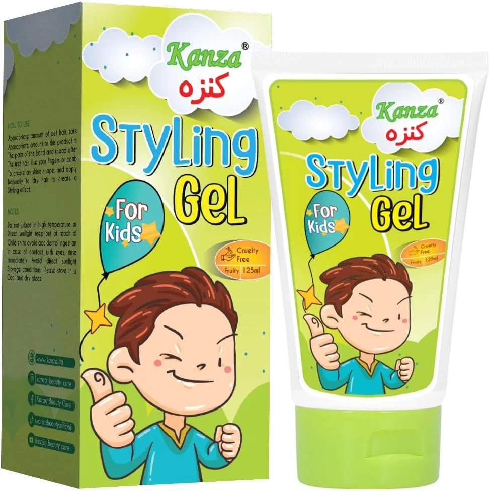 کانزا - ژل حالت دهنده مو کودک 125 میلی لیتر | ژل حالت دهنده مو گیاهی برای کودکان، نوزادان و نوپایان | طبیعی و ایمن برای پسران و دختران کوچک | بدون سولفات و بدون تست حیوانی | مناسب برای انواع مو