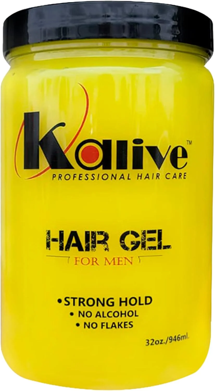 ژل حالت دهنده مو مردانه KALIVE 2 STYLE، 946 میلی لیتر، حالت دهی قوی و درخشش ملایم در تمام طول روز، محصول مو مردانه با رایحه تازه، بدون پوسته پوسته شدن یا الکل
