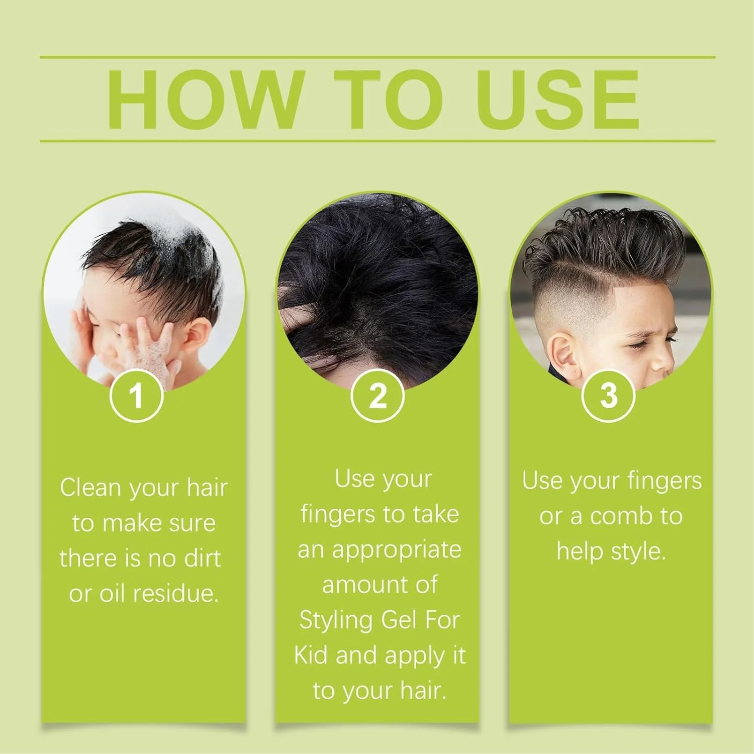 ژل حالت دهنده مو کودک KASTWAVE، حالت دهنده چند منظوره، مواد طبیعی، بدون الکل، نگهدارنده متوسط، ایمن برای استفاده روزمره، نمایش، اجرا، رایحه میوه