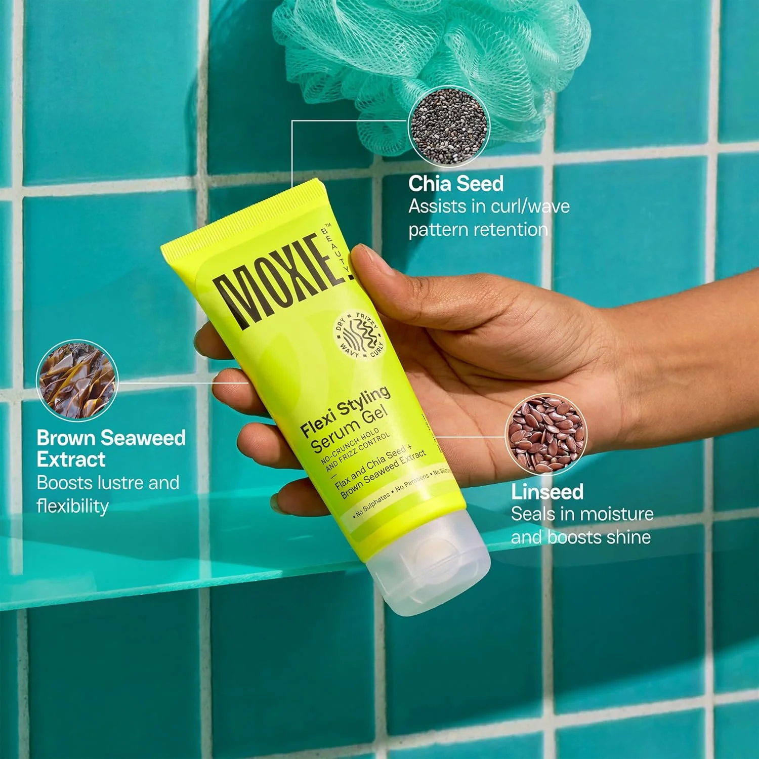ژل سرم حالت دهنده انعطاف پذیر موهای فر ماکسی بیوتی - برای کنترل حالت و وز مو | غیر چسبنده و بدون ایجاد حس خشکی | حاوی عصاره تخم کتان، دانه چیا و جلبک دریایی قهوه ای | مناسب برای موهای وز، خشک، موج دار و فر | فاقد سولفات، پارابن و سیلیکون | 50 میلی لیتر