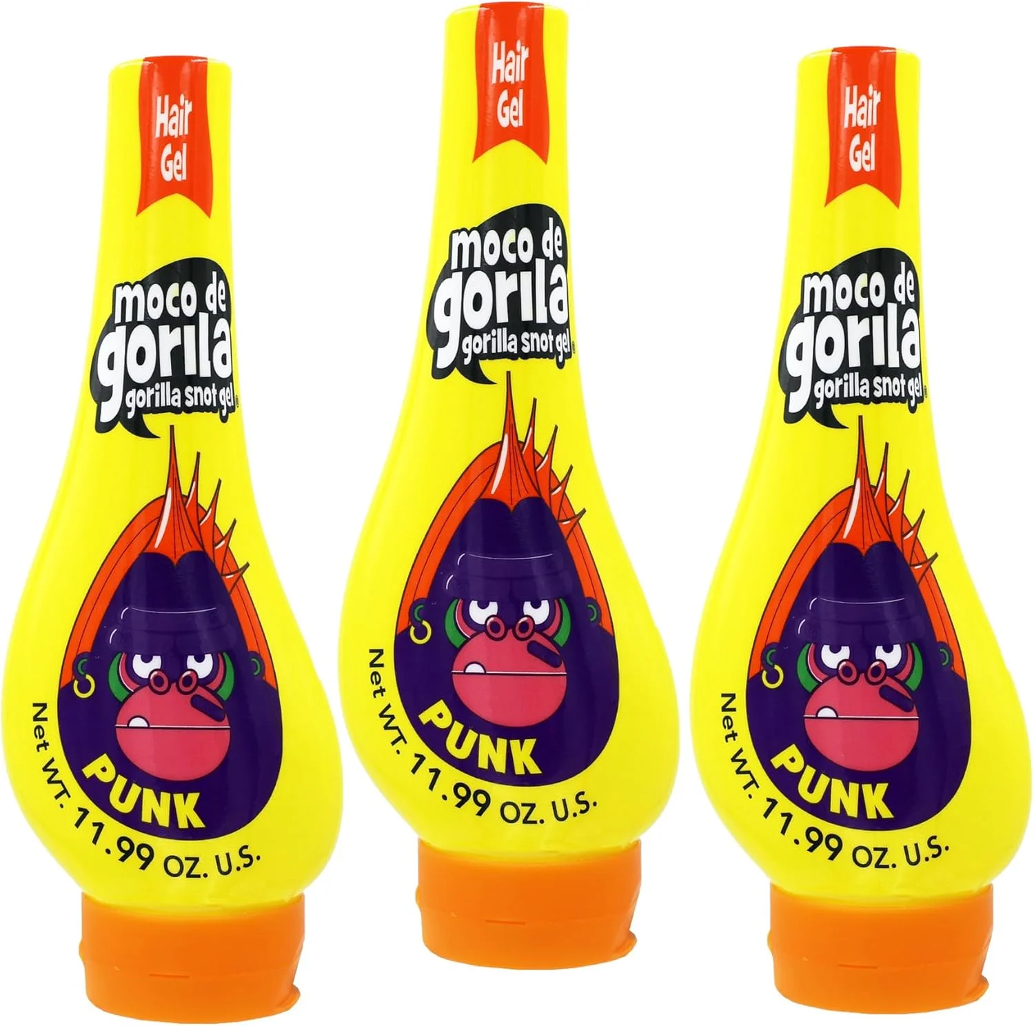 ژل حالت دهنده مو Moco de Gorila، فعال سازی مجدد با آب، ماندگاری طولانی، بسته 3 عددی، 355 میلی لیتر، بطری فشاری