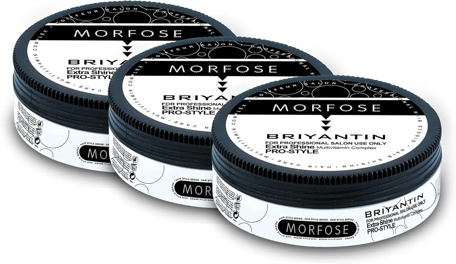 واکس مو بریانتین مورفوس - حالت دهنده قوی، درخشش طبیعی و حالت دهی آسان، مناسب برای انواع مو، ماندگاری طولانی، فرمولاسیون بر پایه آب (175 میلی لیتر (بسته 3 عددی))