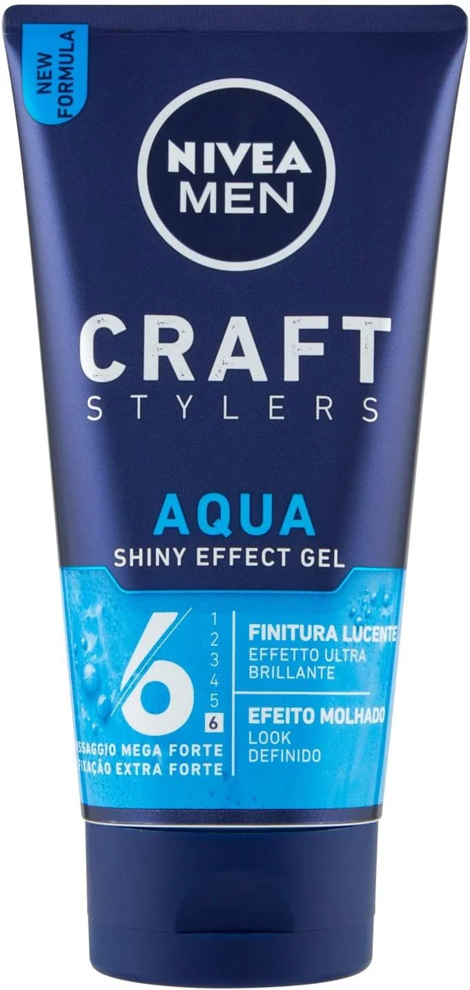 ژل مو نیوآ مردانه مدل Aqua Tube 6 Mega Strong حجم 150 میلی لیتر