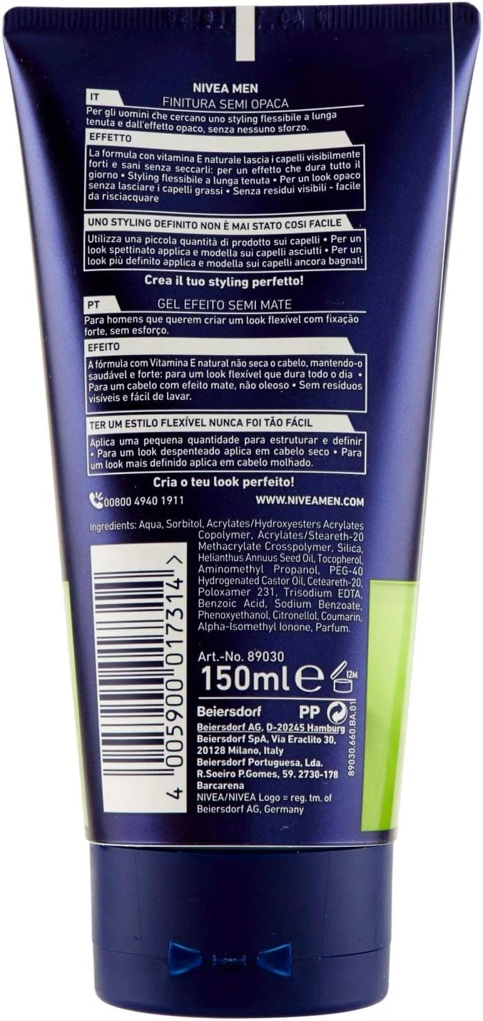 ژل موی حالت دهنده نیوآ مردانه مدل Elastic حجم 150 میلی لیتر ژل موی حالت دهنده نیوآ مردانه مدل Elastic حجم 150 میلی لیتر