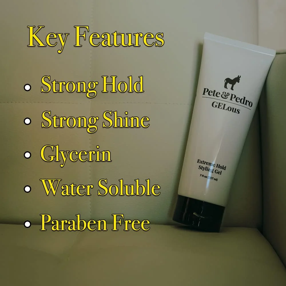 ژل موی حالت دهنده قوی پیت اند پدرو GELous برای آقایان | حالت دهی فوق العاده قوی و درخشش بالا | ترکیبی از ژل و خمیر برای ایجاد ظاهری خیس و براق