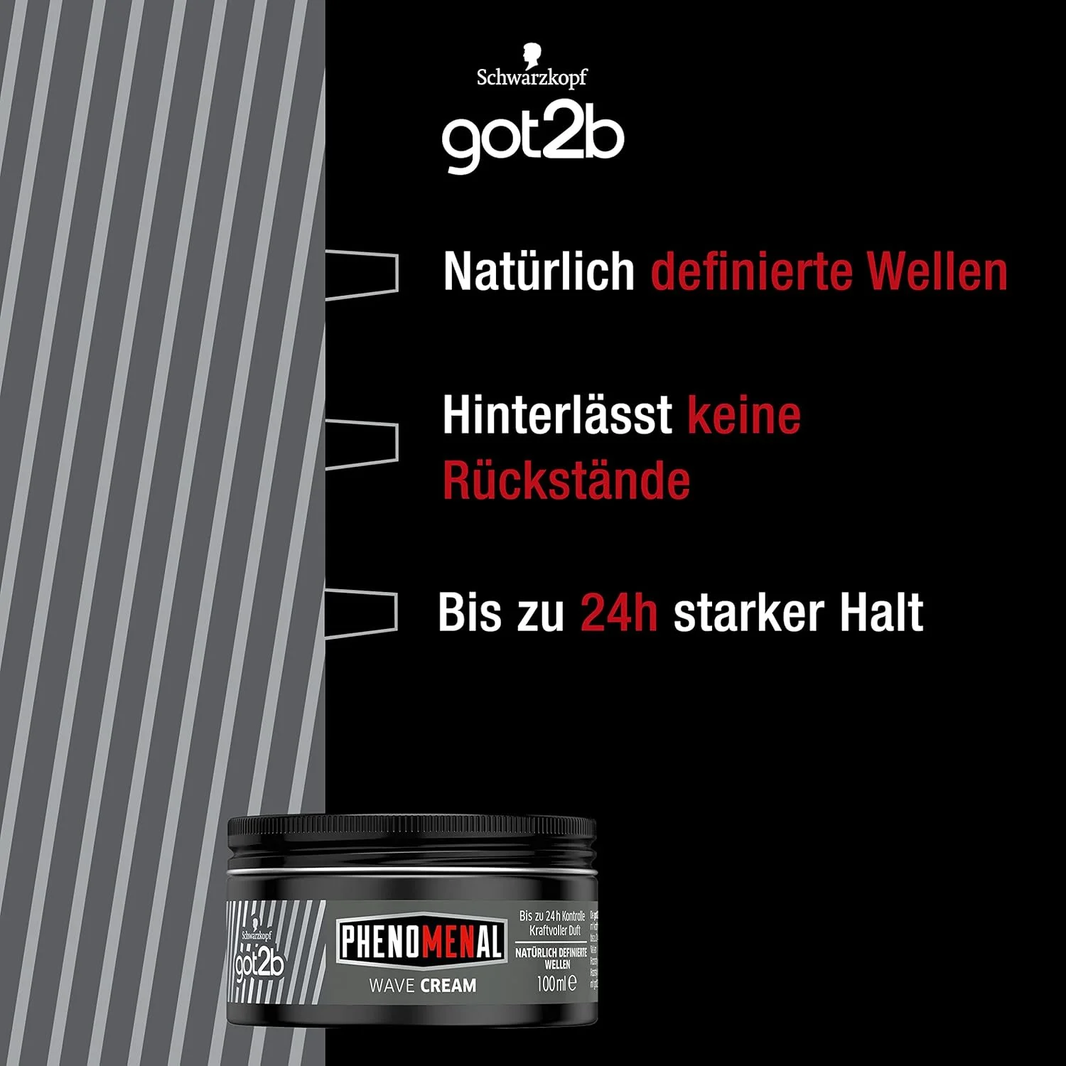 کرم حالت دهنده مو گات تو بی فنومِنال ویو (100 میلی لیتر)، واکس مو مردانه برای ایجاد فرهای طبیعی و خوش حالت در موهای متوسط تا بلند، کرم حالت دهنده با ماندگاری تا 24 ساعت کرم حالت دهنده مو گات تو بی فنومِنال ویو (100 میلی لیتر)، واکس مو مردانه برای ایجاد فرهای طبیعی و خوش حالت در موهای متوسط تا بلند، کرم حالت دهنده با ماندگاری تا 24 ساعت