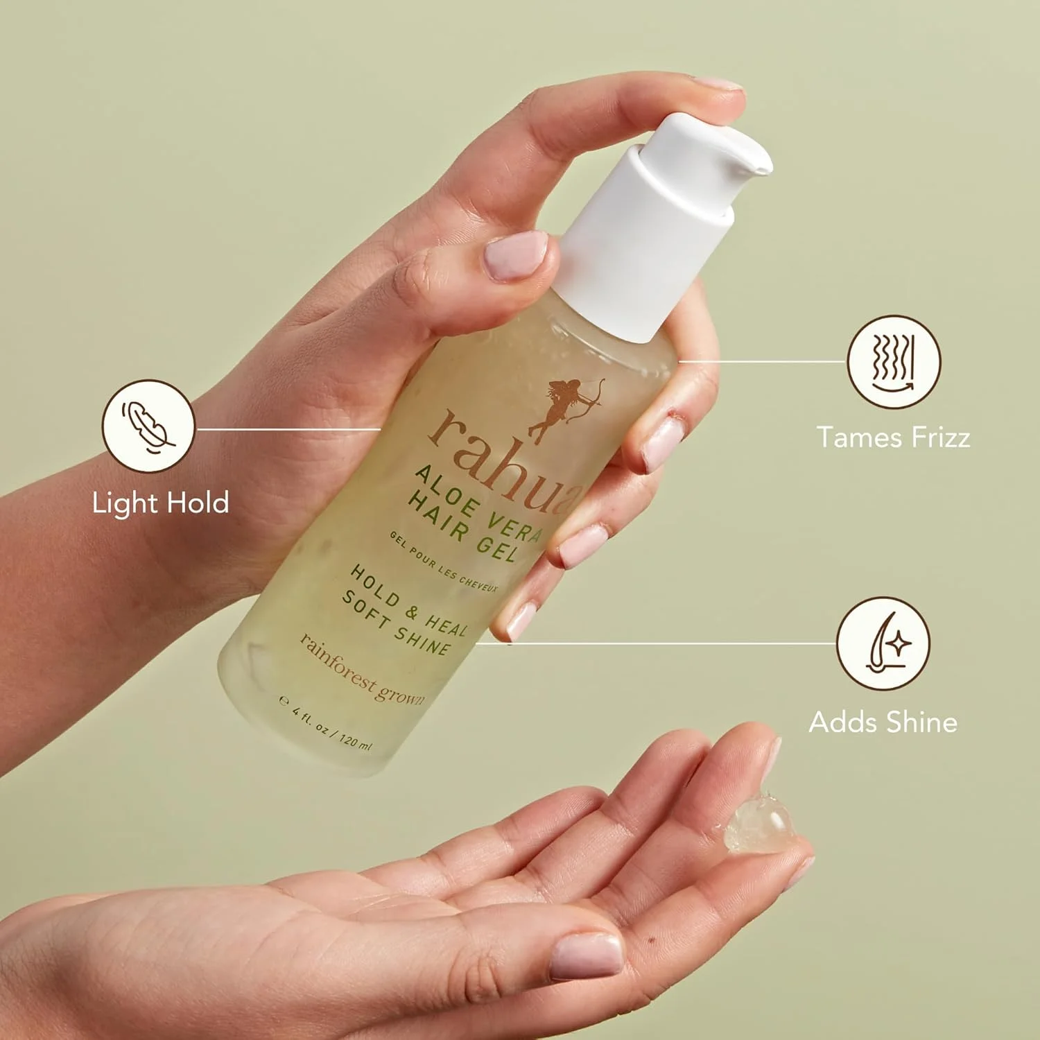 ژل مو آلوئه ورا Rahua، 118 میلی لیتر، ژل حالت دهنده نرم و انعطاف پذیر با خیار و کلروفیل، درخشان کننده، مراقبت از مو برای انواع مو، مغذی طبیعی، مواد مشتق شده از گیاهان