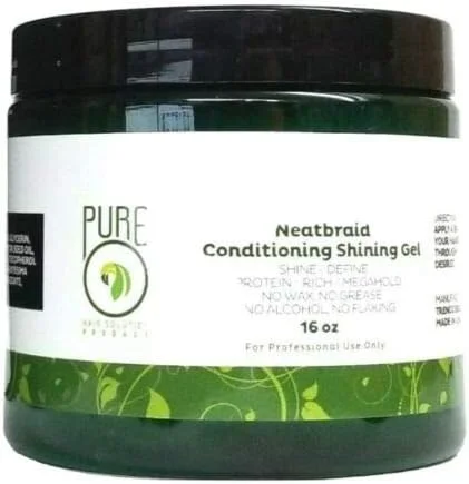 ژل حالت دهنده و براق کننده موی سر Pure O Natural Neatbraid Beauty Professional، 473 میلی لیتر ژل حالت دهنده و براق کننده موی سر Pure O Natural Neatbraid Beauty Professional، 473 میلی لیتر