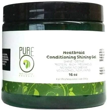 ژل حالت دهنده و براق کننده موی سر Pure O Natural Neatbraid Beauty Professional، 473 میلی لیتر ژل حالت دهنده و براق کننده موی سر Pure O Natural Neatbraid Beauty Professional، 473 میلی لیتر