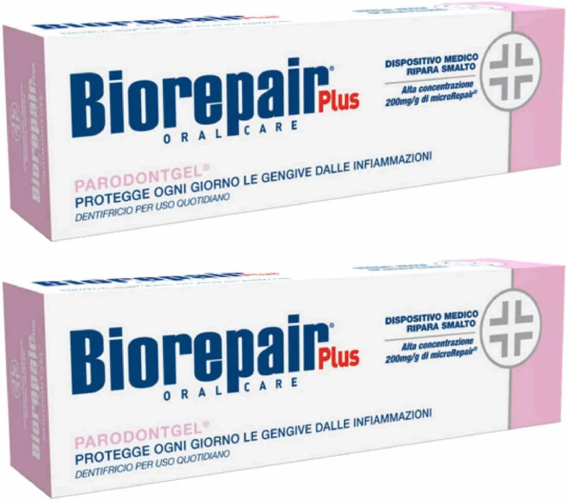 ژل دندان روزانه Biorepair Parodontgel، ۷۵ میلی لیتر، بسته ۲ عددی