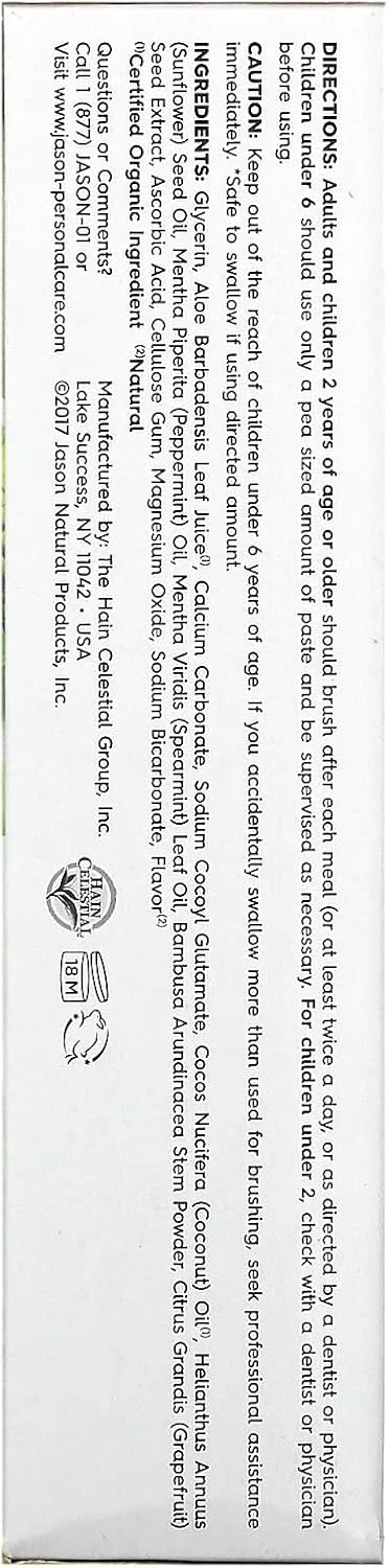 خمیر دندان تقویت کننده نارگیل و نعناع جیسون 119 گرم خمیر دندان تقویت کننده نارگیل و نعناع جیسون 119 گرم