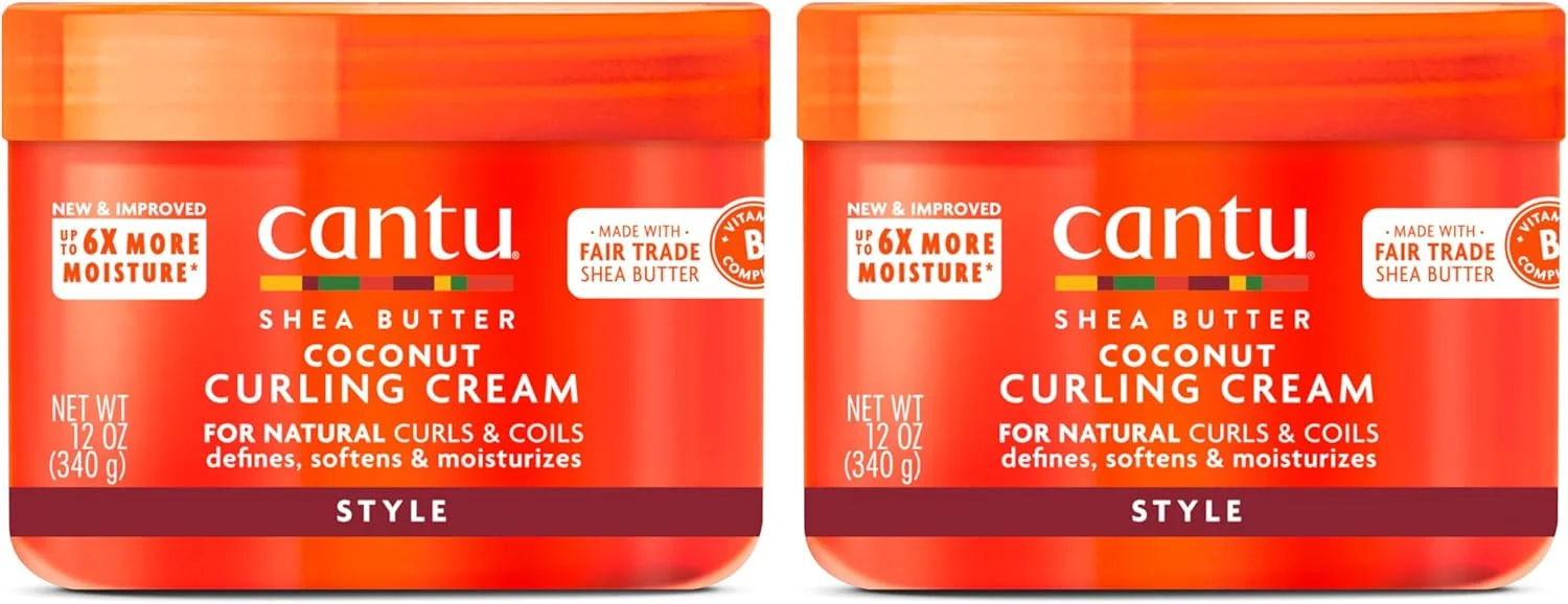 کرم فر کننده نارگیل کانتو برای موهای طبیعی با شی باتر خالص، 340 گرم (بسته 2 عددی)