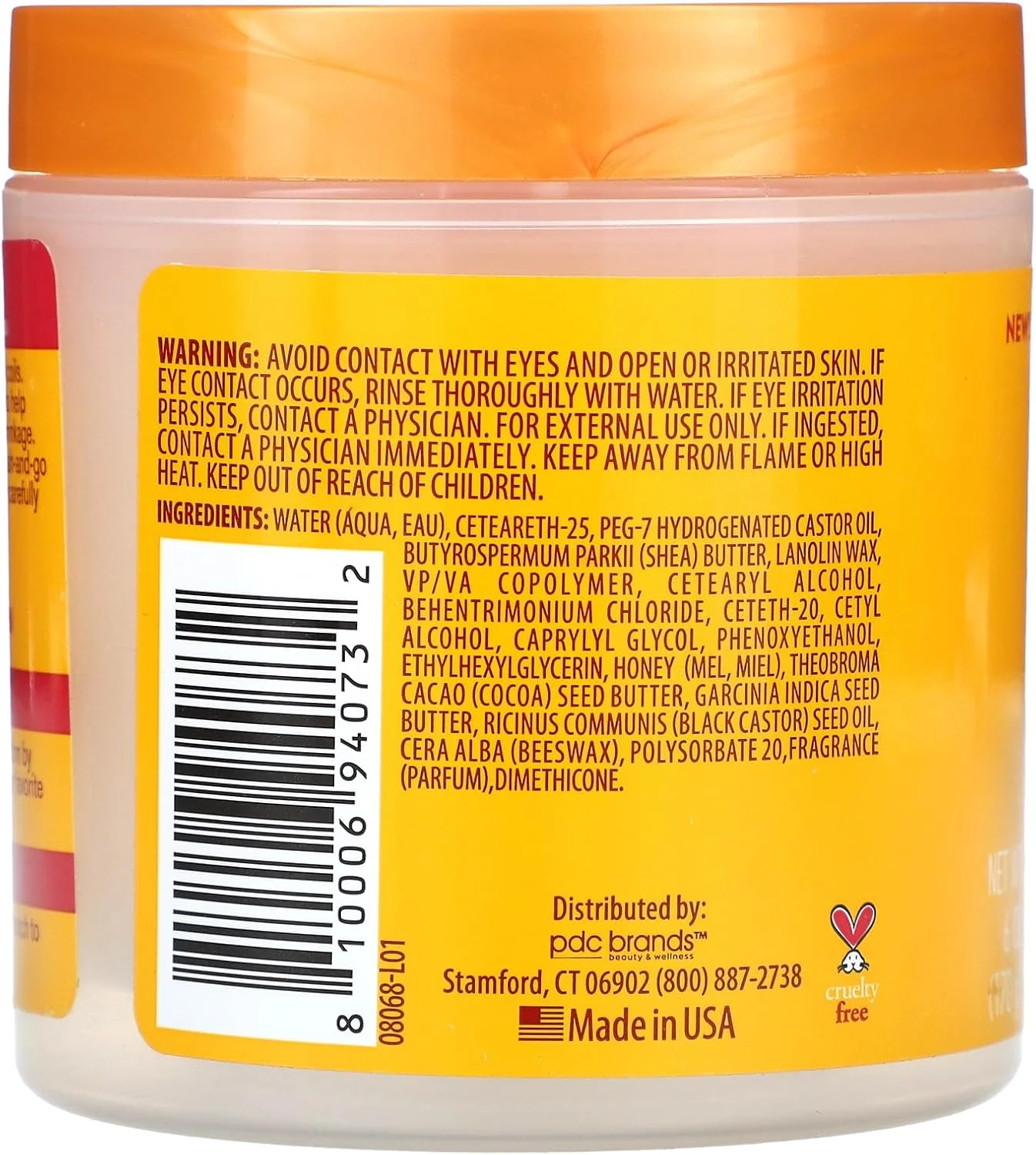 خمیر حالت دهنده مو فر Cantu روغن کرچک سیاه جامائیکایی با عسل 170 گرم