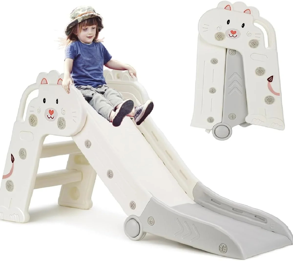 سرسره کودک Azulmart، سرسره تاشو مناسب فضای داخلی و خارجی، مجموعه بازی کودک با طراحی زیبا، قابل حمل و با نصب آسان، اسباب بازی ورزشی با پله های ضد لغزش برای کودکان 1 تا 3 سال سرسره کودک Azulmart، سرسره تاشو مناسب فضای داخلی و خارجی، مجموعه بازی کودک با طراحی زیبا، قابل حمل و با نصب آسان، اسباب بازی ورزشی با پله های ضد لغزش برای کودکان 1 تا 3 سال