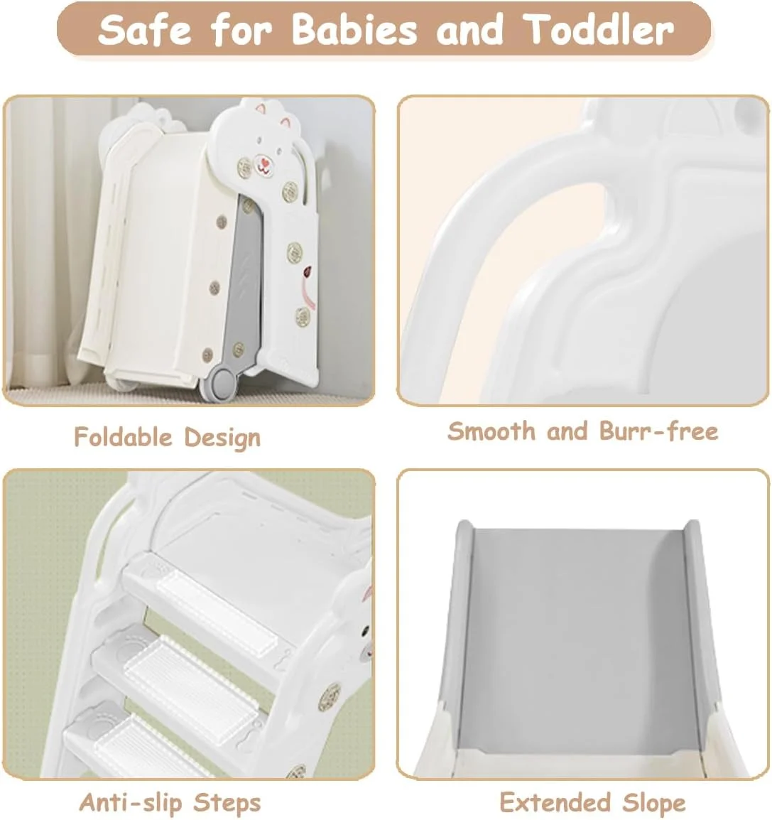 سرسره کودک Azulmart، سرسره تاشو مناسب فضای داخلی و خارجی، مجموعه بازی کودک با طراحی زیبا، قابل حمل و با نصب آسان، اسباب بازی ورزشی با پله های ضد لغزش برای کودکان 1 تا 3 سال سرسره کودک Azulmart، سرسره تاشو مناسب فضای داخلی و خارجی، مجموعه بازی کودک با طراحی زیبا، قابل حمل و با نصب آسان، اسباب بازی ورزشی با پله های ضد لغزش برای کودکان 1 تا 3 سال