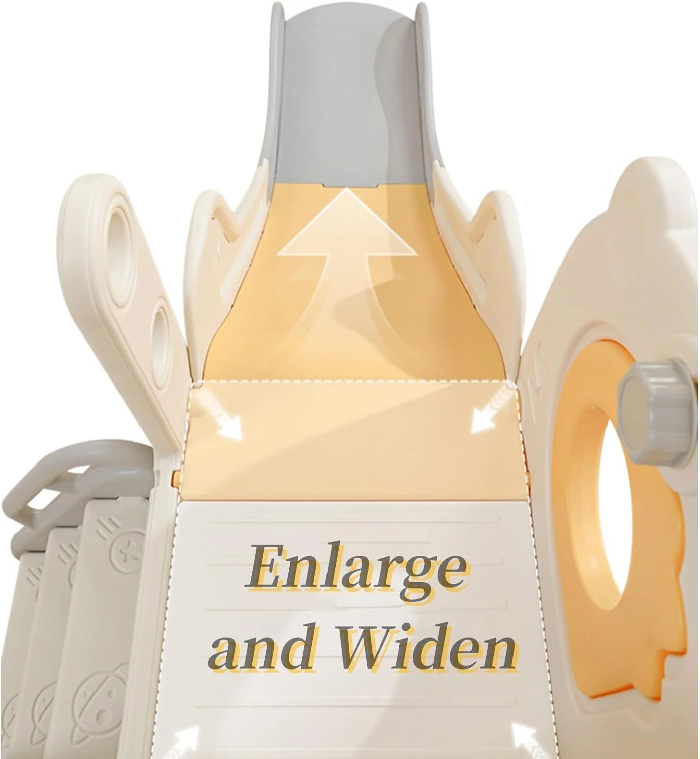 مجموعه سرسره و تاب کودک 5 در 1 AM ANNA، سرسره کودک برای کودکان 1-3 ساله، اسباب بازی های فضای باز کودک با حلقه بسکتبال، زمین بازی کودک در فضای باز و سرپوشیده با تم صخره نوردی (زرد)