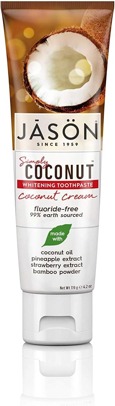 خمیر دندان کرمی نارگیل جیسون، حاوی روغن نارگیل