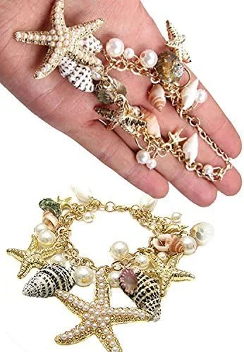 دستبند النگویی مرواریدی ستاره ای شیک و مد روز Shining Diva Fashion برای دختران (چند رنگ) (6276b) دستبند النگویی مرواریدی ستاره ای شیک و مد روز Shining Diva Fashion برای دختران (چند رنگ) (6276b)