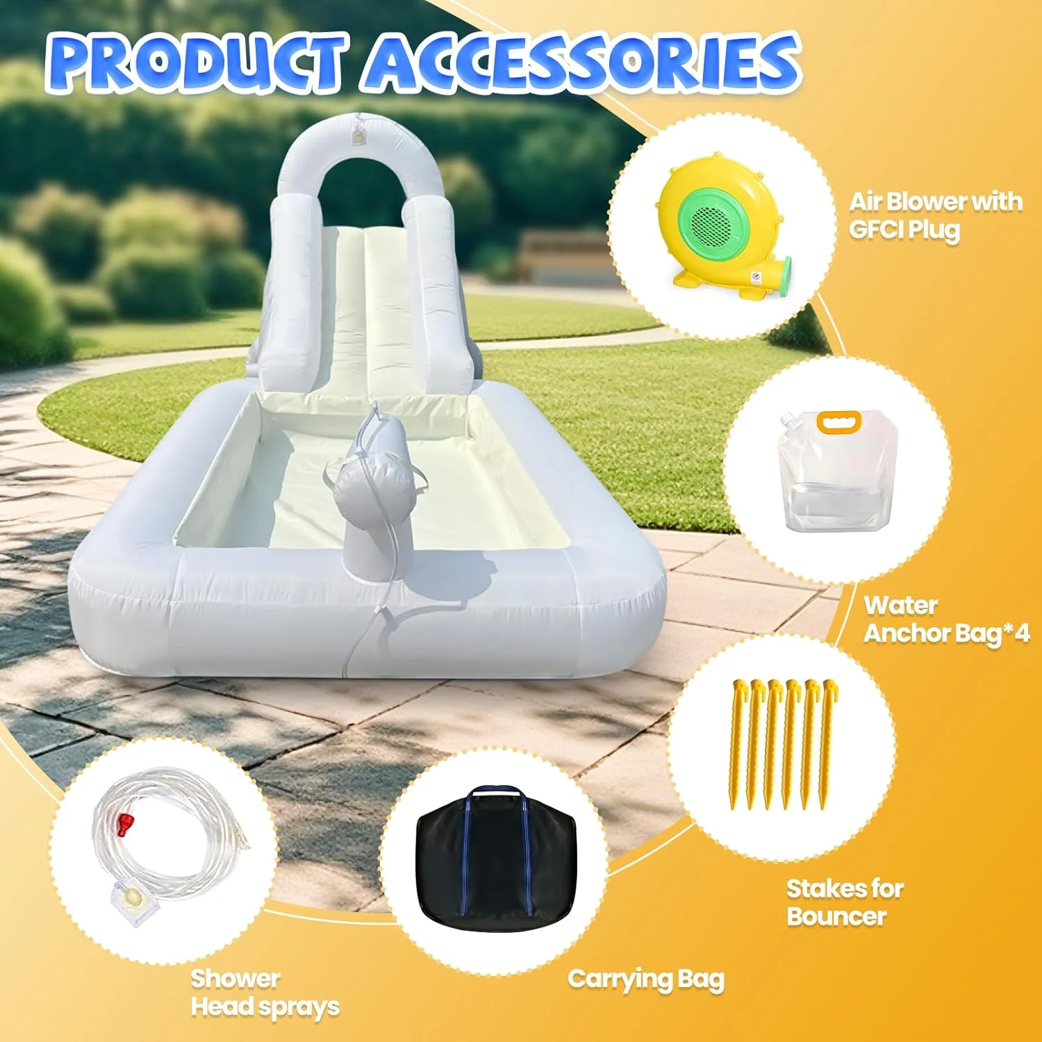 پارک سرسره آبی Eypye با استخر PVC برای نگهداری آب، خانه بادی با دمنده هوا، توپ آبی و دیوار صخره نوردی، سرسره آبی بادی برای حیاط خلوت کودکان، 4 متر طول * 1.8 متر عرض * 1.8 متر ارتفاع پارک سرسره آبی Eypye با استخر PVC برای نگهداری آب، خانه بادی با دمنده هوا، توپ آبی و دیوار صخره نوردی، سرسره آبی بادی برای حیاط خلوت کودکان، 4 متر طول * 1.8 متر عرض * 1.8 متر ارتفاع