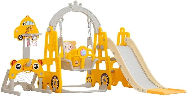 مجموعه سرسره و تاب چند منظوره کودک HAOWINS-PAN، سرسره خانگی سرپوشیده با پهنای زیاد، پارک تفریحی کوچک، اسباب بازی های کودک مجموعه سرسره و تاب چند منظوره کودک HAOWINS-PAN، سرسره خانگی سرپوشیده با پهنای زیاد، پارک تفریحی کوچک، اسباب بازی های کودک