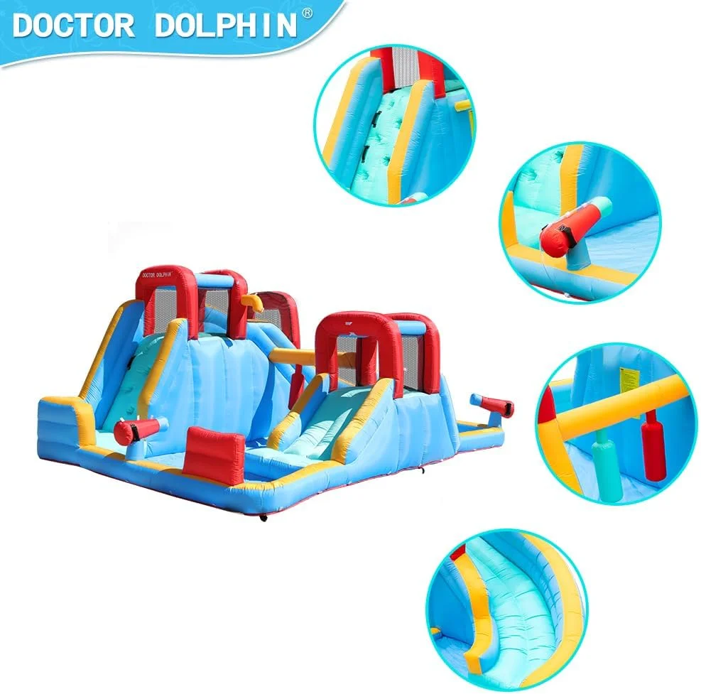 قلعه بادی سرسره دار دکتر دلفین مدل 73033 به همراه دمنده آب و دمنده هوا قلعه بادی سرسره دار دکتر دلفین مدل 73033 به همراه دمنده آب و دمنده هوا