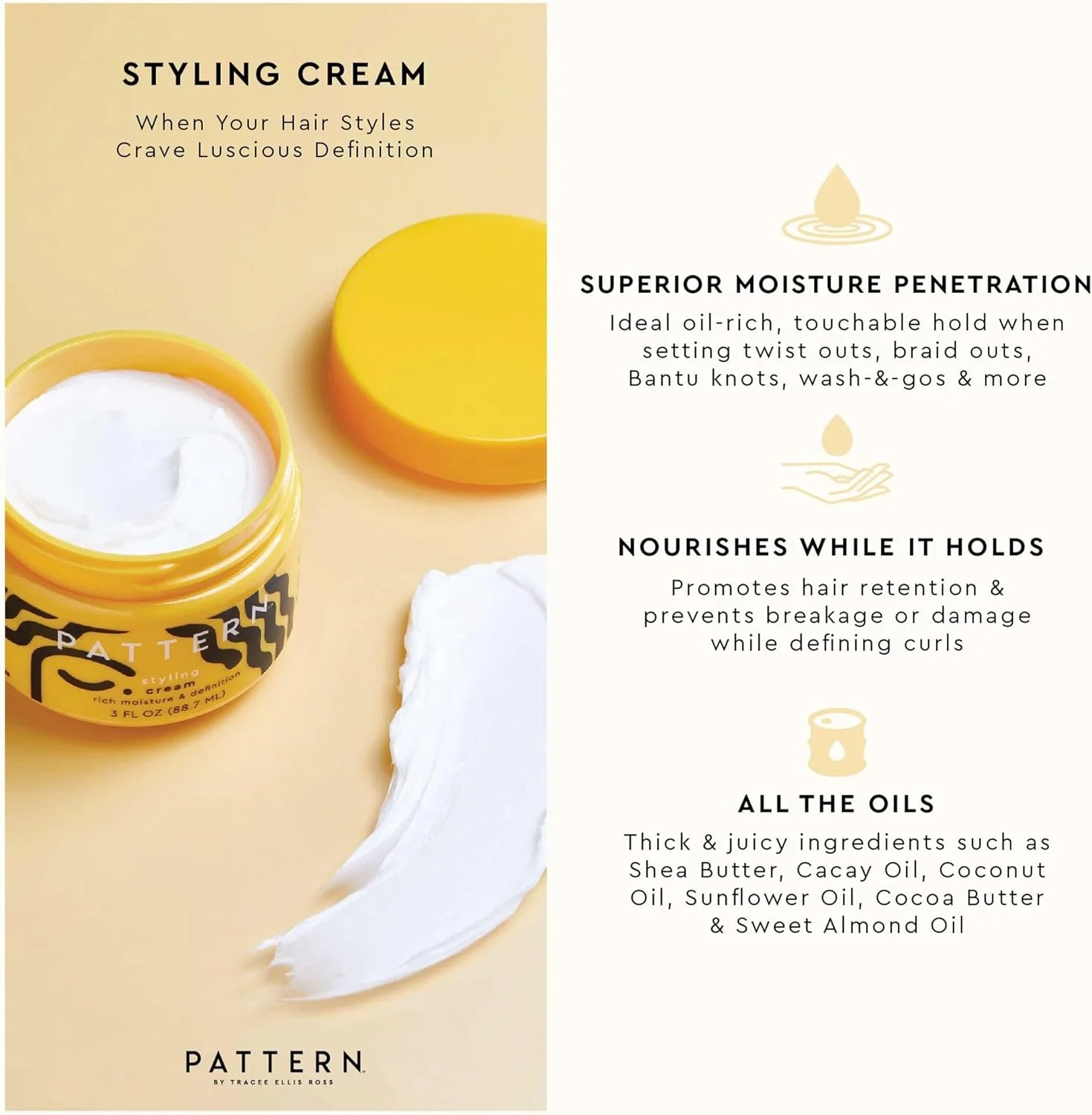 کرم حالت دهنده مو مینی پترن بیوتی توسط تریسی الیس راس برای موهای فر و مجعد 89 میلی لیتر