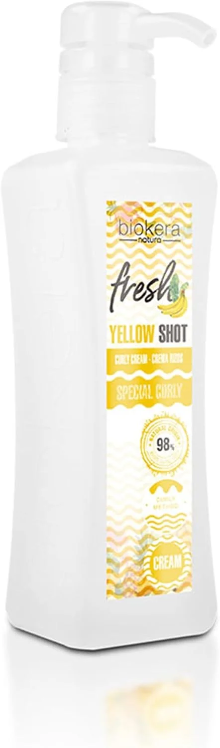 کرم فر کننده مو سالرم یلو شات - کرم فر کننده مو یلو شات - 300 میلی لیتر - Biokera Fresh - فر های مشخص - رطوبت عمیق مو - از بین برنده وز - بدون سولفات و پارابن