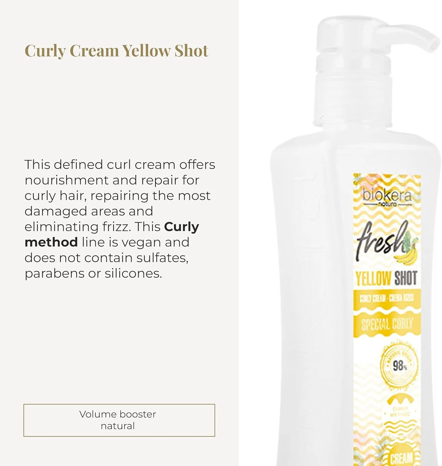 کرم فر کننده مو سالرم یلو شات - کرم فر کننده مو یلو شات - 300 میلی لیتر - Biokera Fresh - فر های مشخص - رطوبت عمیق مو - از بین برنده وز - بدون سولفات و پارابن