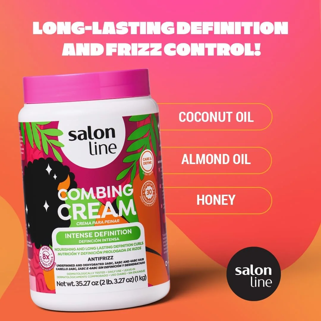 Salon Line Linha Tratamento (کرم برای شانه کردن) - Definicao Intensa 1000 Gr - (مجموعه Treatment (کرم شانه کردن) - تعریف شدید 1000 گرم)