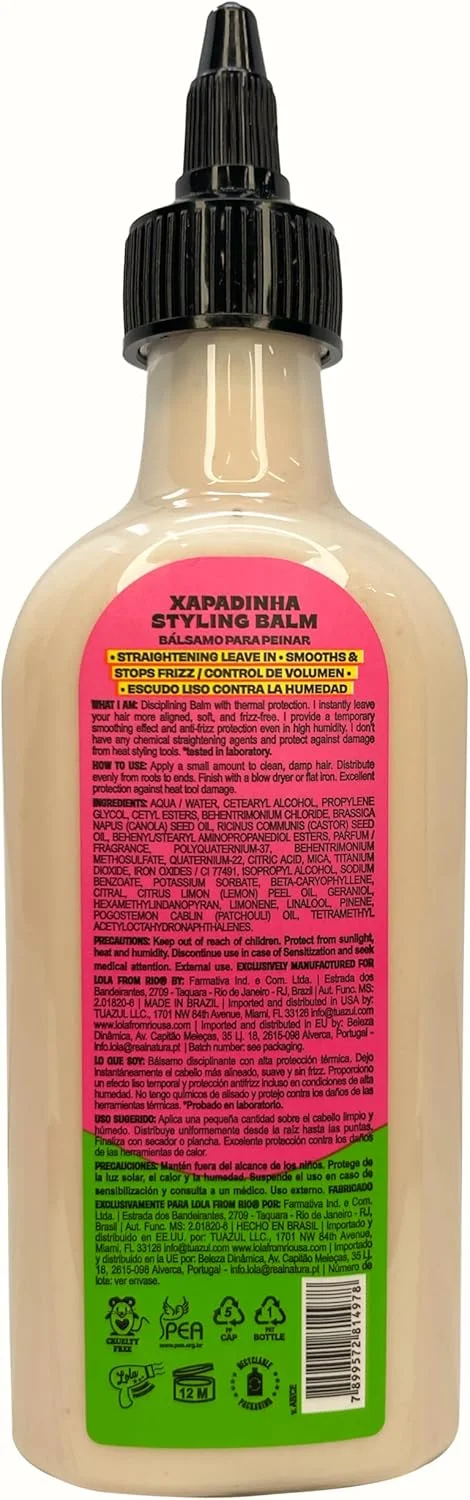 بالم کنترل وز مو Xapadinha، ۲۰۰ میلی لیتر | کرم حالت دهنده سبک برای درخشندگی و لطافت | کرم ضد وز مو برای آب و هوای مرطوب