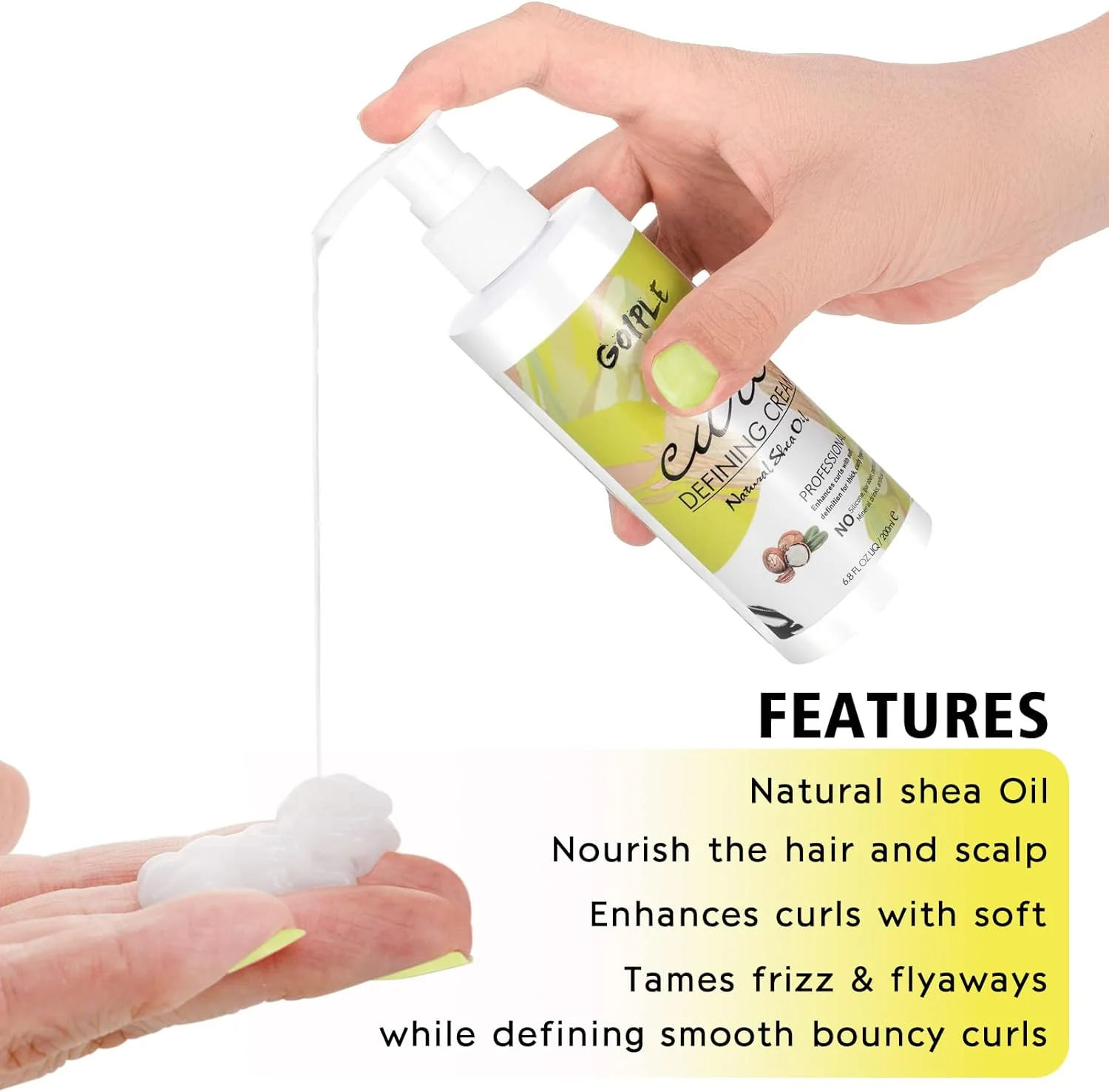 کرم فر کننده مو WOZUTUNT، ژل موی فر برای موهای مجعد - محصولات موی موج دار برای فر کردن مو، کرم مو برای صاف کردن و ضد وز، مناسب برای انواع فر و بافت مو