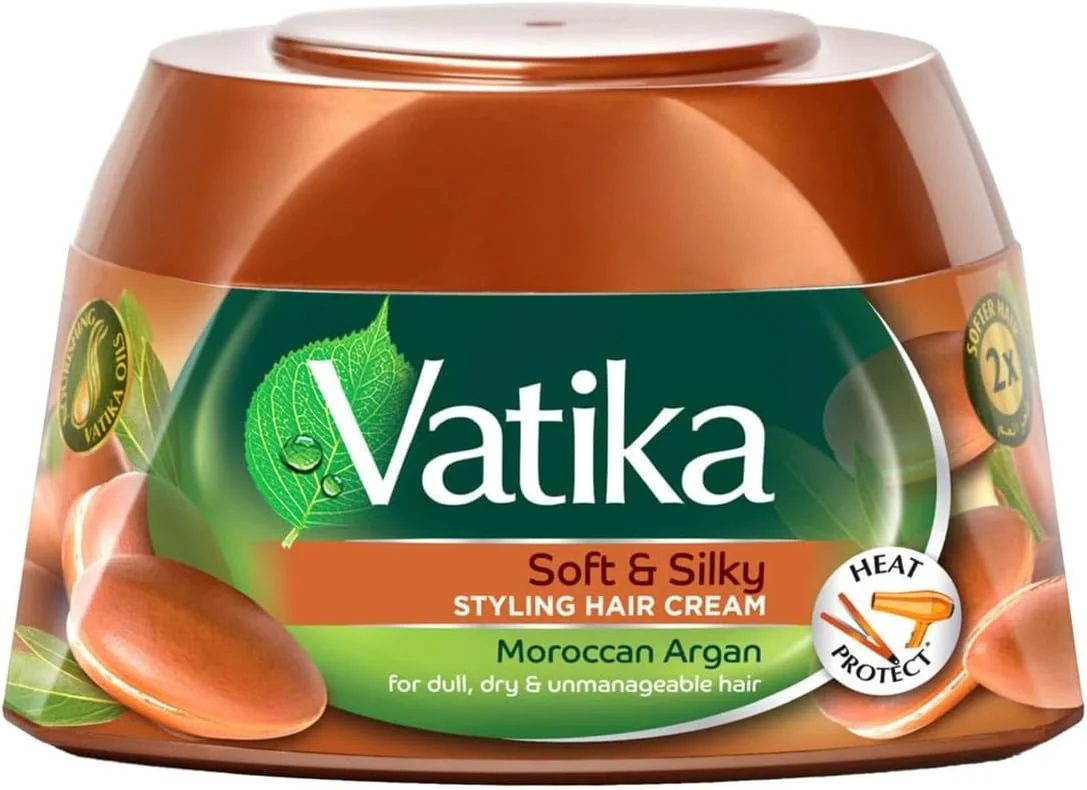 کرم موی حالت دهنده آرگان مراکشی Vatika Naturals - درخشان کننده، نرم کننده و محافظت از حرارت - برای موهای کدر، خشک و غیر قابل کنترل - 140 میلی لیتر