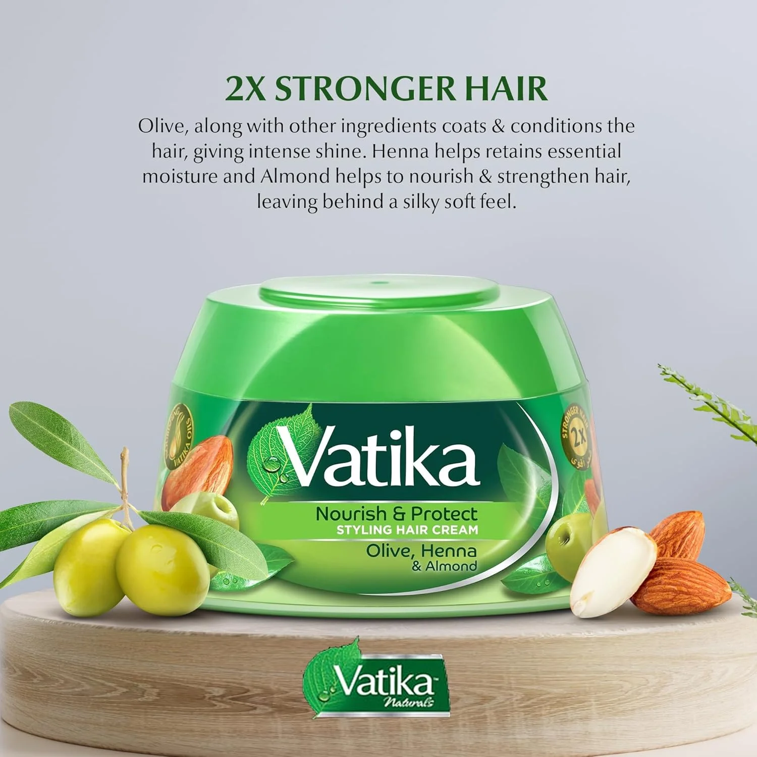 کرم مو حالت دهنده مغذی و محافظت کننده Vatika Naturals | غنی شده با حنا، بادام، آلوئه ورا و روغن های مغذی Vatika | حالت و بافت دهنده - 210 میلی لیتر