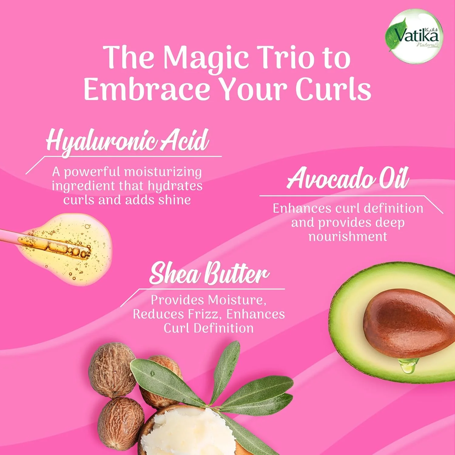 کرم موی فر واتیکا نچرالز 300 میلی لیتر | حاوی شی باتر، روغن آووکادو و هیالورونیک اسید | حفظ حالت فر تا 48 ساعت | مرطوب کننده، حالت دهنده و کنترل کننده وز برای موهای موج دار، فر و مجعد طبیعی