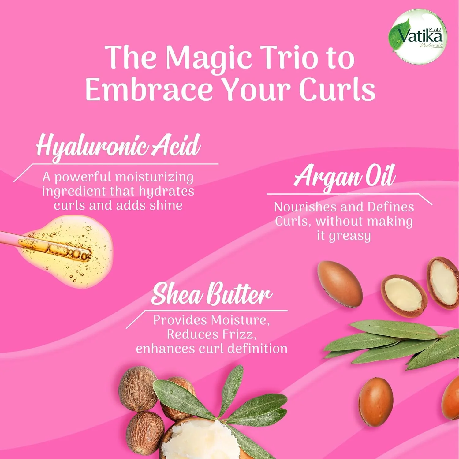 کرم فعال کننده فر مو واتیکا نچرالز 330 میلی لیتر | حاوی شی باتر، روغن آرگان و اسید هیالورونیک | ماندگاری 48 ساعته فر | مرطوب کننده، درخشان کننده و حالت دهنده فر برای موهای موج دار، فر و مجعد طبیعی