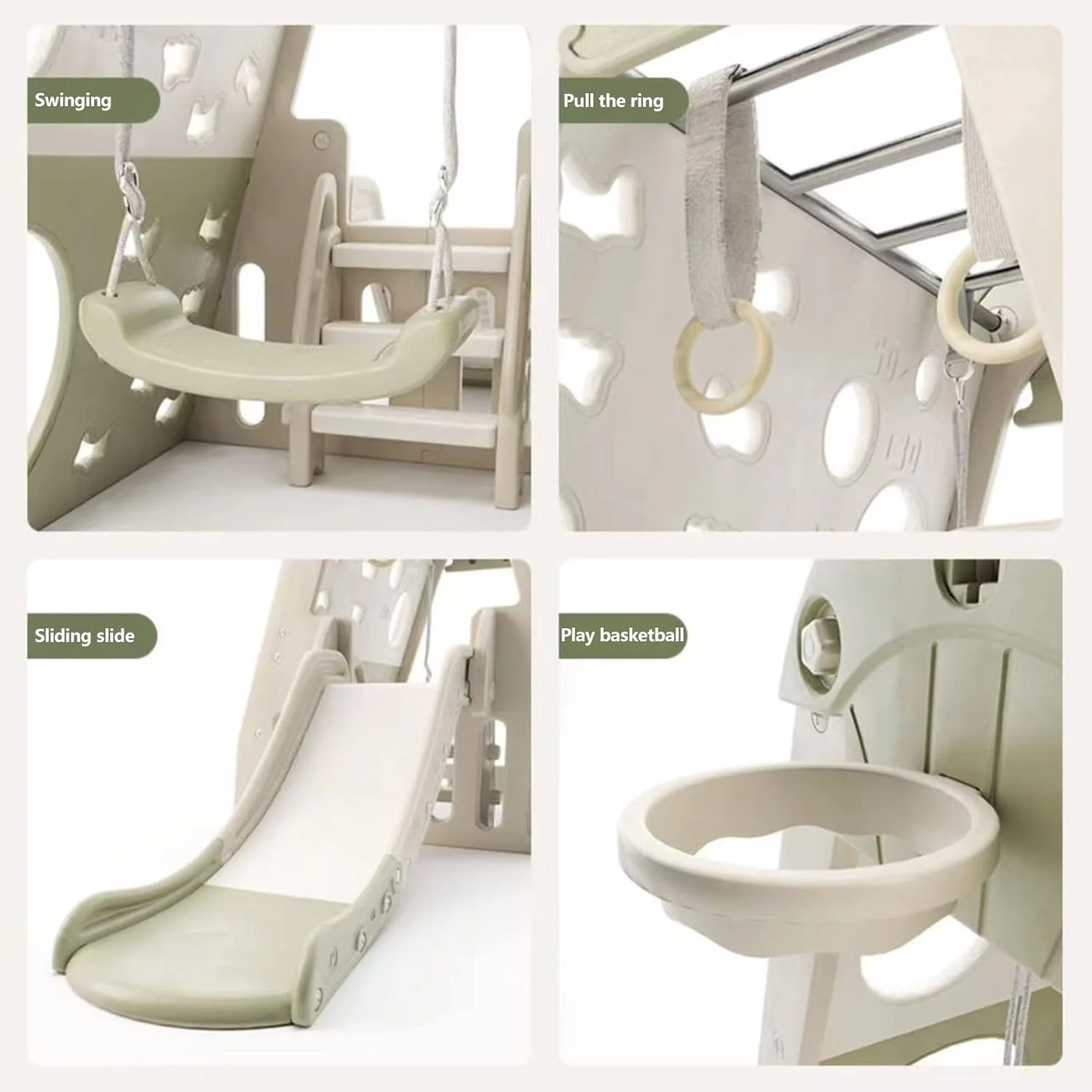 سرسره جامبو 5 در 1 کودکان X IANGYU، ساختار هرمی بازی سرپوشیده، شامل سرسره، تاب، حلقه، حلقه بسکتبال و قابلیت صعود سرسره جامبو 5 در 1 کودکان X IANGYU، ساختار هرمی بازی سرپوشیده، شامل سرسره، تاب، حلقه، حلقه بسکتبال و قابلیت صعود