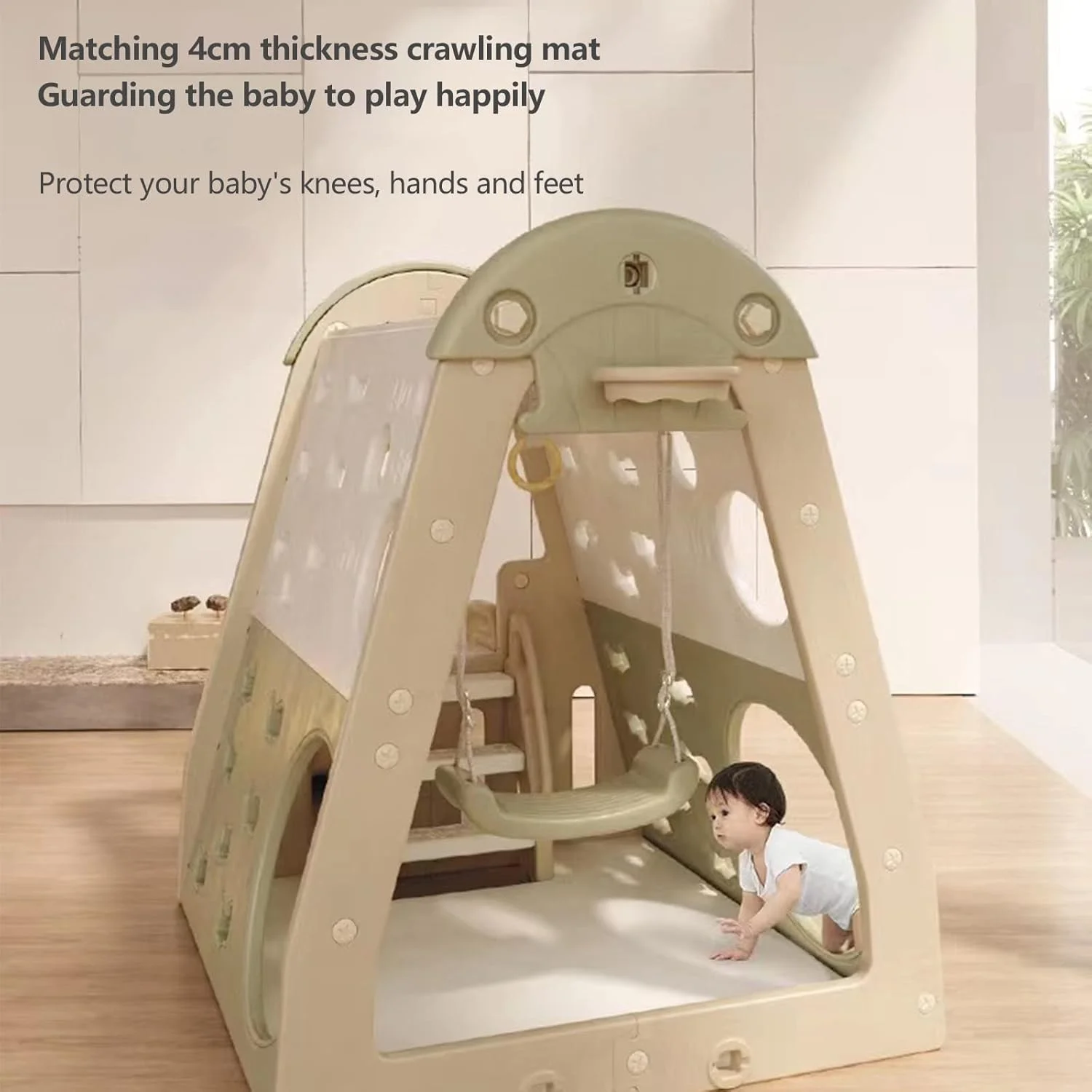 سرسره جامبو 5 در 1 کودکان X IANGYU، ساختار هرمی بازی سرپوشیده، شامل سرسره، تاب، حلقه، حلقه بسکتبال و قابلیت صعود سرسره جامبو 5 در 1 کودکان X IANGYU، ساختار هرمی بازی سرپوشیده، شامل سرسره، تاب، حلقه، حلقه بسکتبال و قابلیت صعود