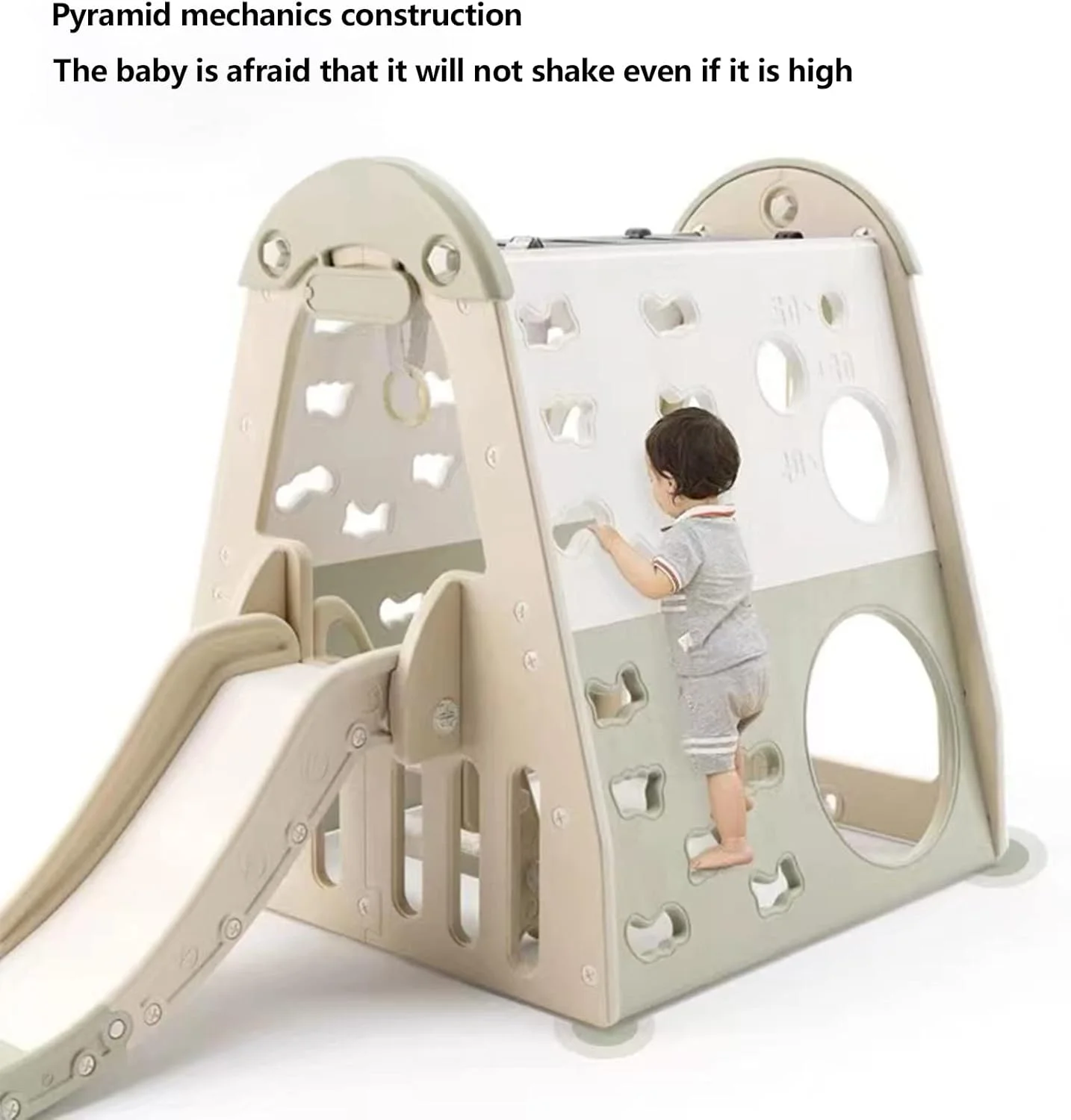 سرسره جامبو 5 در 1 کودکان X IANGYU، ساختار هرمی بازی سرپوشیده، شامل سرسره، تاب، حلقه، حلقه بسکتبال و قابلیت صعود سرسره جامبو 5 در 1 کودکان X IANGYU، ساختار هرمی بازی سرپوشیده، شامل سرسره، تاب، حلقه، حلقه بسکتبال و قابلیت صعود