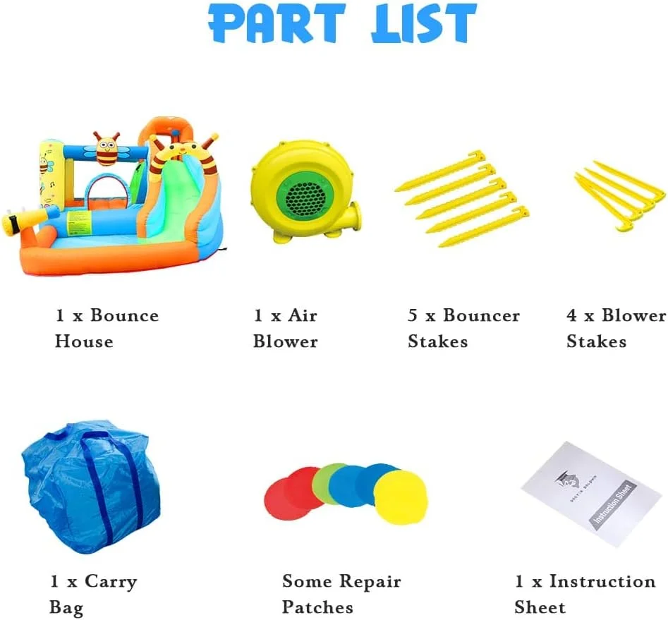 قلعه بادی X IANGYU با استخر آب، پد پرش و سرسره آبی زنبوری مناسب استفاده خانگی قلعه بادی X IANGYU با استخر آب، پد پرش و سرسره آبی زنبوری مناسب استفاده خانگی