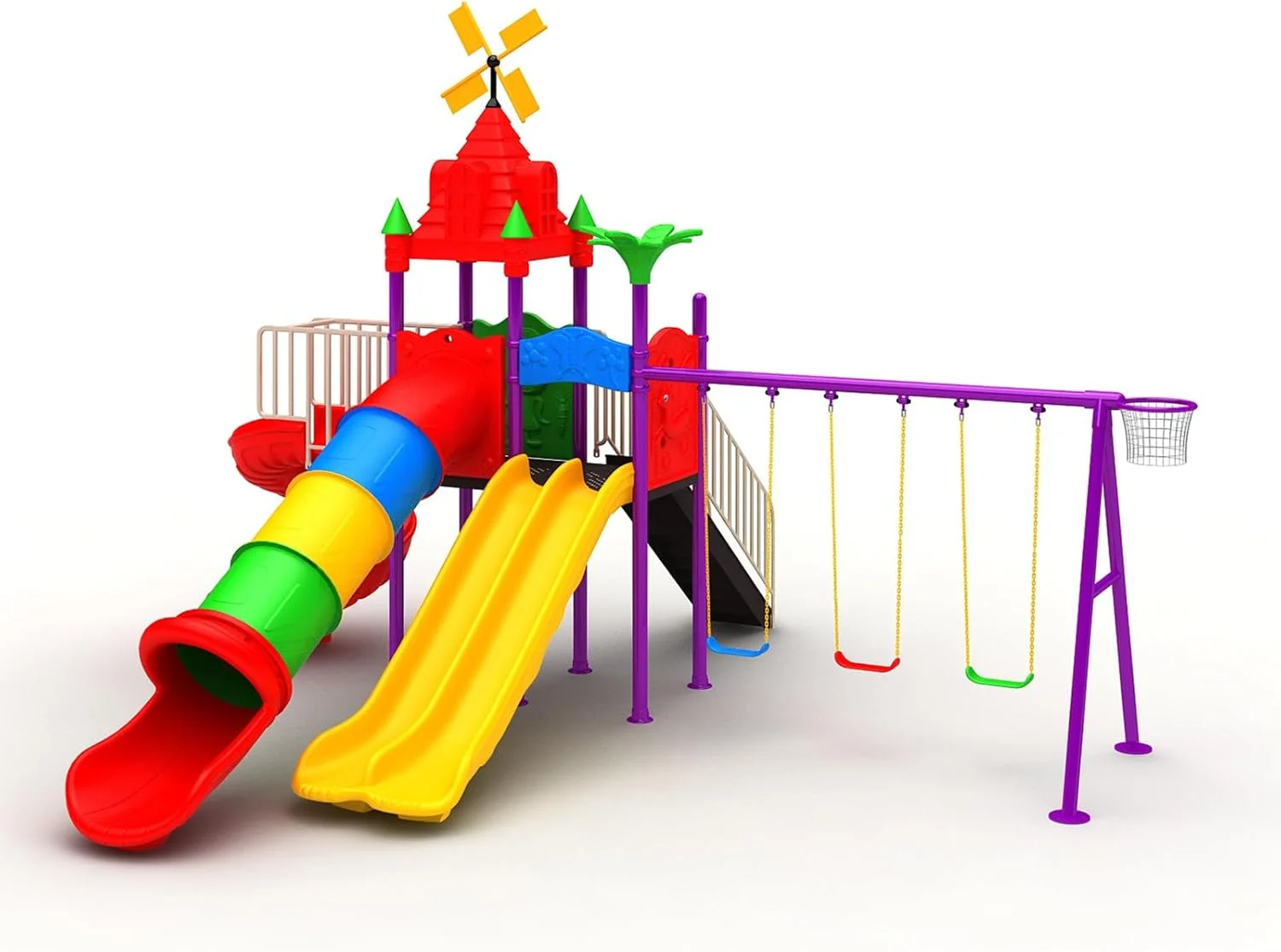 مجموعه تاب و سرسره کودک، ست زمین بازی چند نفره با قاب کوهنوردی (آسیاب بادی زرد (670 * 405 * 410 سانتی متر)) مجموعه تاب و سرسره کودک، ست زمین بازی چند نفره با قاب کوهنوردی (آسیاب بادی زرد (670 * 405 * 410 سانتی متر))