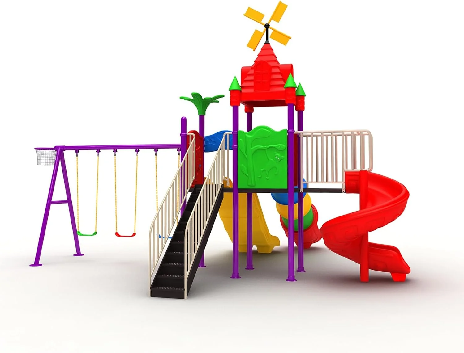 مجموعه تاب و سرسره کودک، ست زمین بازی چند نفره با قاب کوهنوردی (آسیاب بادی زرد (670 * 405 * 410 سانتی متر)) مجموعه تاب و سرسره کودک، ست زمین بازی چند نفره با قاب کوهنوردی (آسیاب بادی زرد (670 * 405 * 410 سانتی متر))