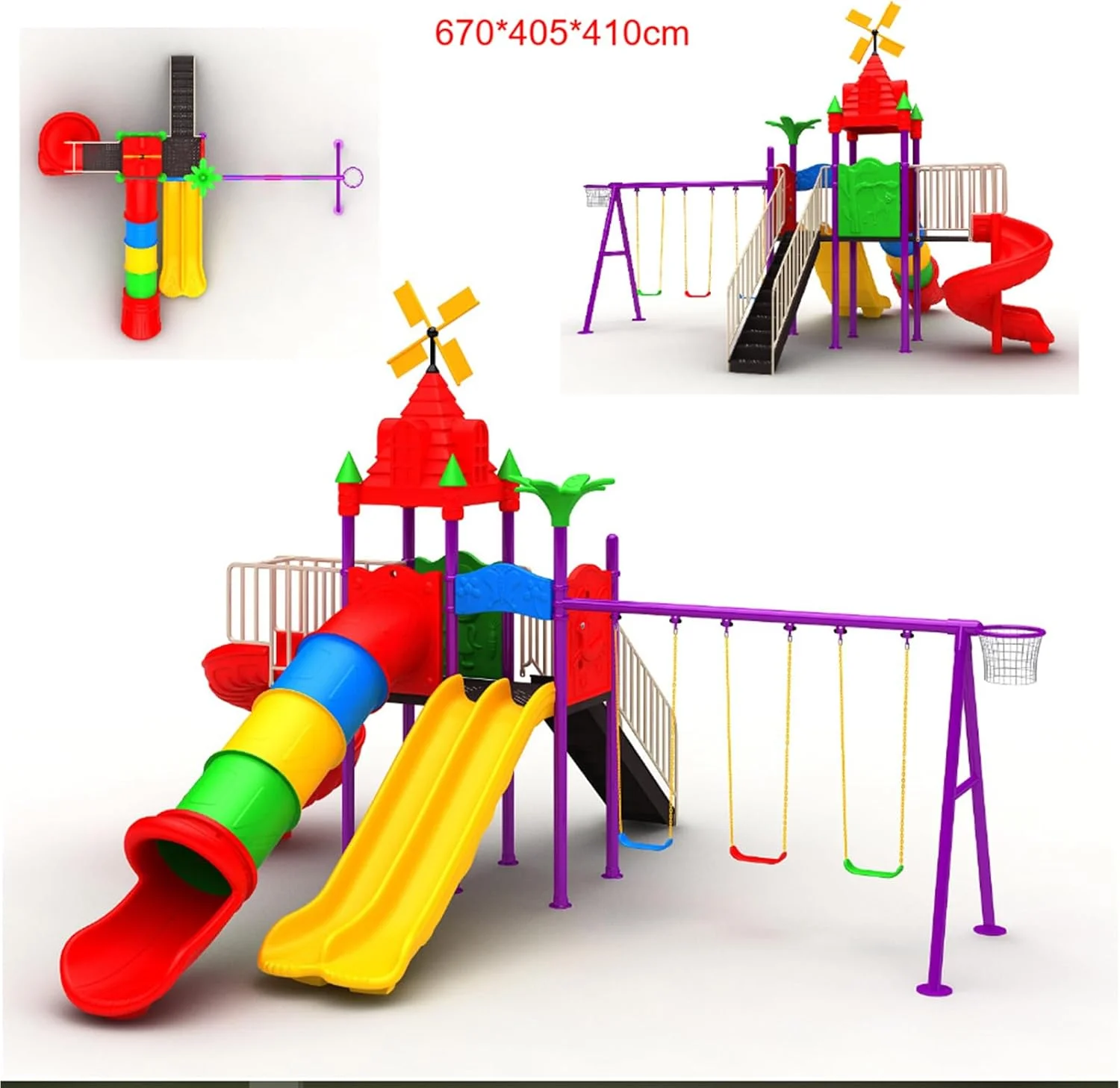 مجموعه تاب و سرسره کودک، ست زمین بازی چند نفره با قاب کوهنوردی (آسیاب بادی زرد (670 * 405 * 410 سانتی متر)) مجموعه تاب و سرسره کودک، ست زمین بازی چند نفره با قاب کوهنوردی (آسیاب بادی زرد (670 * 405 * 410 سانتی متر))