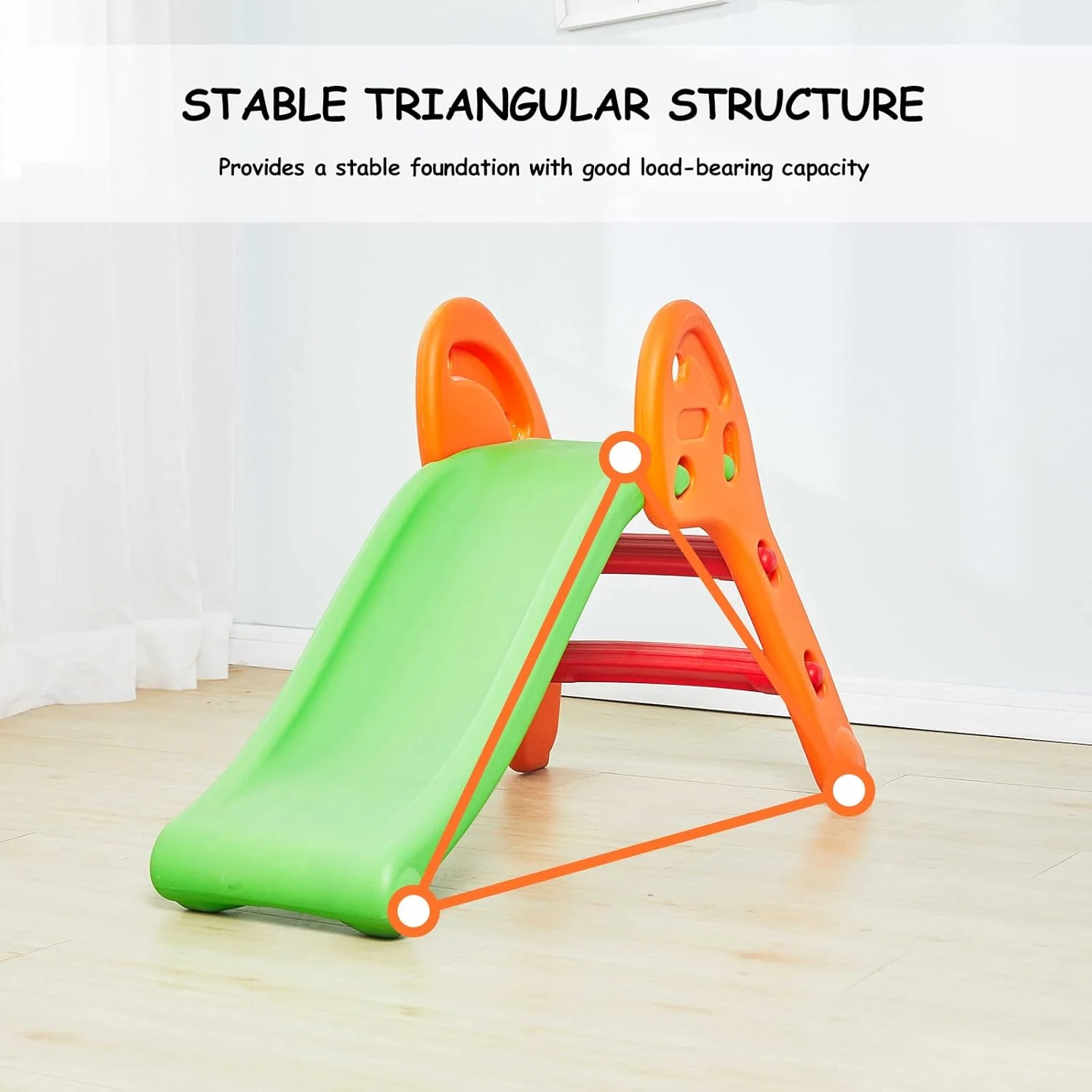 سرسره تاشو دو پله RBW TOYS مناسب کودکان در فضای داخلی و خارجی، سرسره تاشو Baby Joy، سرسره بازی پلاستیکی برای فعالیت ها و بازی های کودکان سرسره تاشو دو پله RBW TOYS مناسب کودکان در فضای داخلی و خارجی، سرسره تاشو Baby Joy، سرسره بازی پلاستیکی برای فعالیت ها و بازی های کودکان