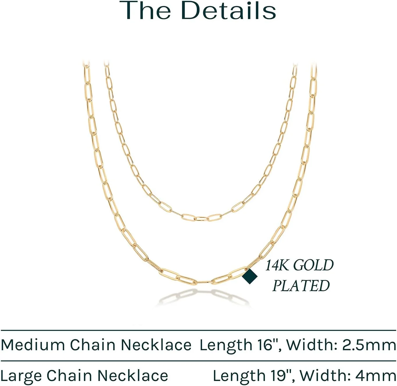 گردنبند زنانه با روکش طلای 14 عیار پاوی | زنجیر ماری، زنجیر کارب، زنجیرهای لایه ای پاپی کلیپ | گردنبند لایه ای مد روز گردنبند زنانه با روکش طلای 14 عیار پاوی | زنجیر ماری، زنجیر کارب، زنجیرهای لایه ای پاپی کلیپ | گردنبند لایه ای مد روز